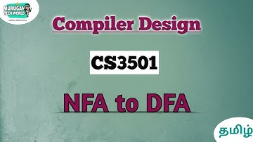 Conversion of NFA to DFA in Compiler design tamil||CS3501||CD.
