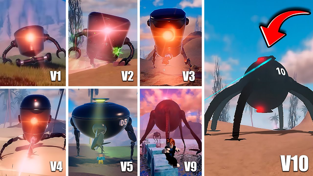 ALL Omnidroids V.X1 - V.X10 Atmosphere Update | Omnidroids Test | Roblox