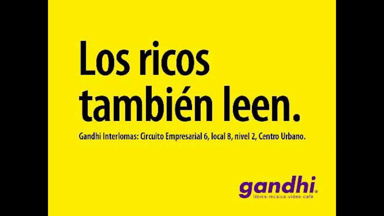 Frases publicitarias de la librería Gandhi (1)