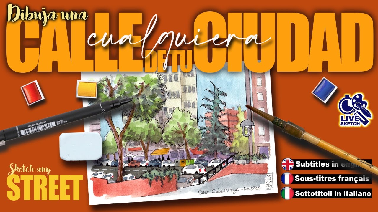 Dibuja🎨 una calle🏠 cualquiera de tu ciudad, descubre cómo, paso a paso ...