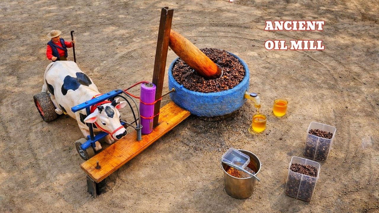 Diy mini oil mill machine // construction idea // science project #tractor #minioilmill