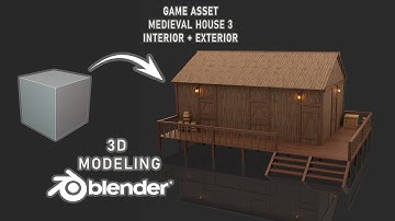 Medieval Fantasy House 3 Modeling in Blender - Blender Tutorial - 3d Game Asset House