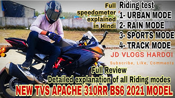 Apache RR 310 2021 BS6 Smart instrument cluster, features explained in Hindi | test ride in all mode