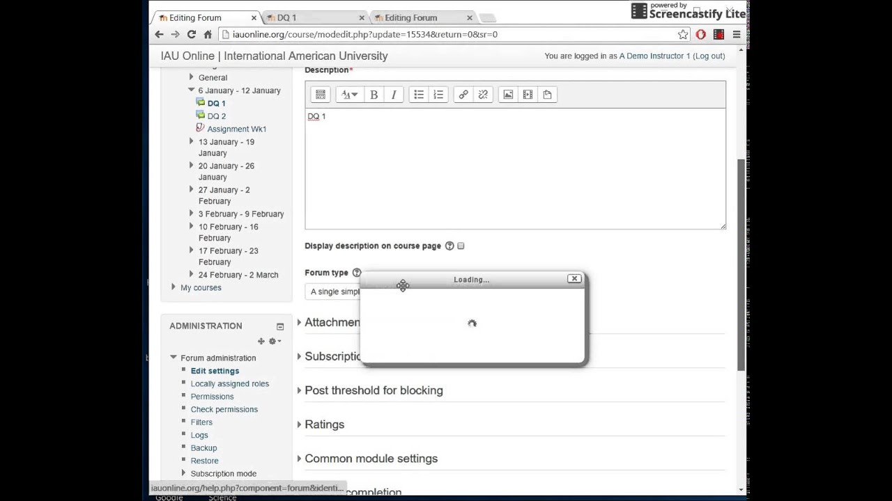 Moodle Tutorial for Instructors 03 Discussion Questions YouTube