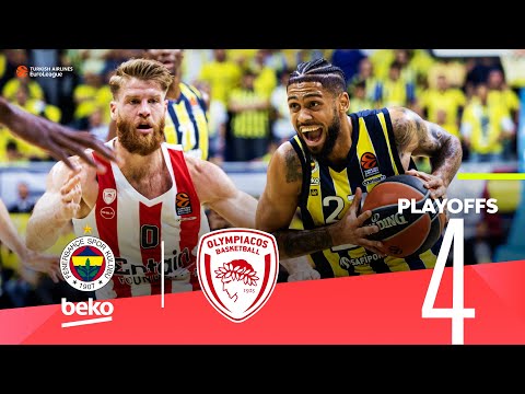 Fenerbahce edges Olympiacos to tie 2-2! ! Playoffs Game 4, Highlights | Turkish Airlines EuroLeague