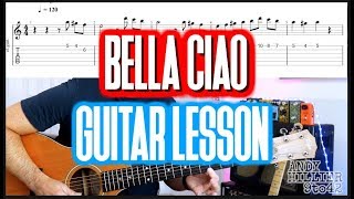 How to play La casa de papel - Bella Ciao Guitar tutorial Lesson chords