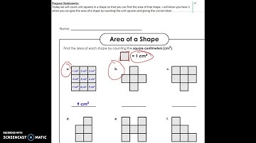 Finding Area Counting Unit Squares