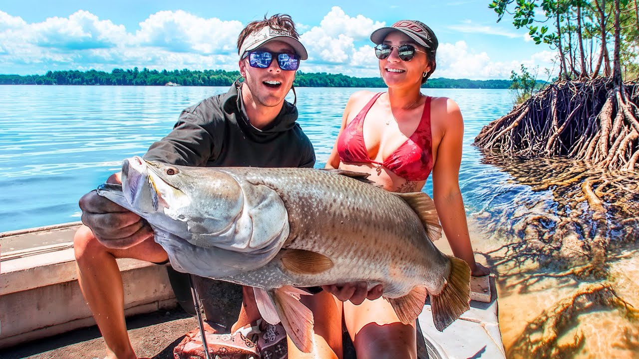 Side Scanning for GIANT Barra - 45 Landed in one Insane Day!