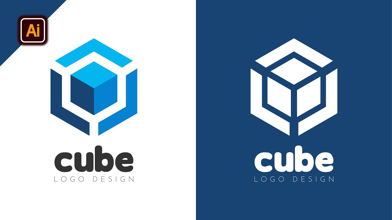 Cube Logo Design in Illustrator - Adobe Illustrator Tutorial - YouTube
