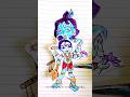 Krishna Mind Refresh💙💯|| Krishna drawing #shorts #shreekrishna #radheradhe