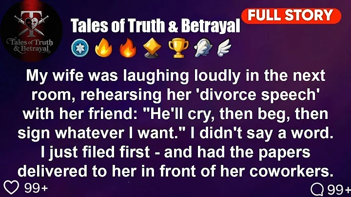 My wife was laughing loudly in the next room, rehearsing her ‘divorce speech’ with her friend..