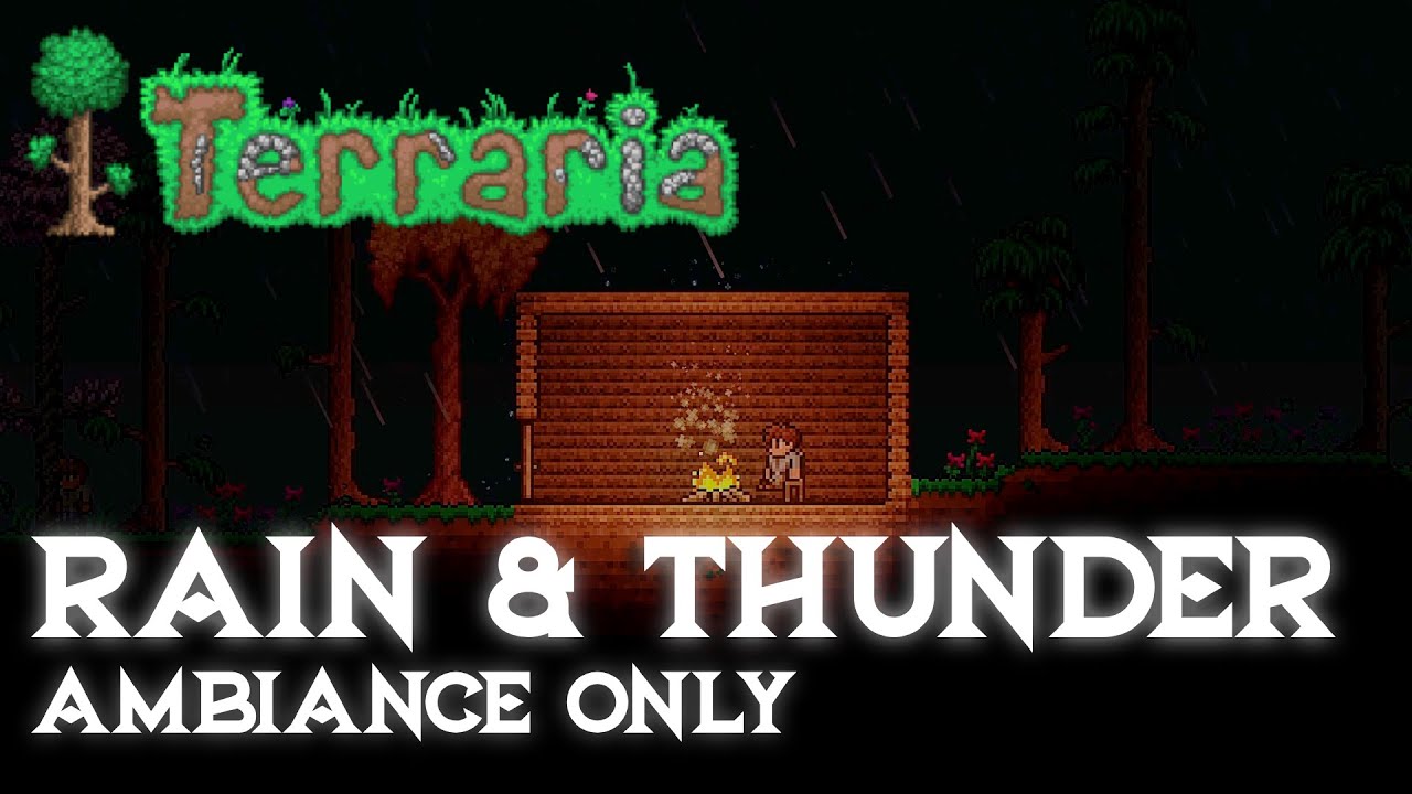 ⛈️ Terraria | 1 Hour Rain Sounds to Sleep, Relax, Study