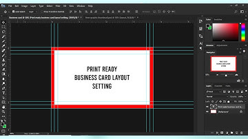 Business Card Standard layout setting in Photoshop tutorial