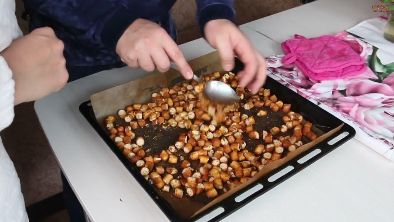 Замечательные кириешки из бубликов - YouTube