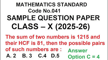 The sum of two numbers is 1215 and their HCF is 81, then the possible pairs of such numbers are :