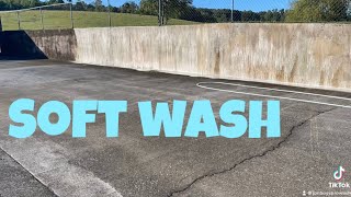 Watch me soft wash this concrete wall screenshot 4