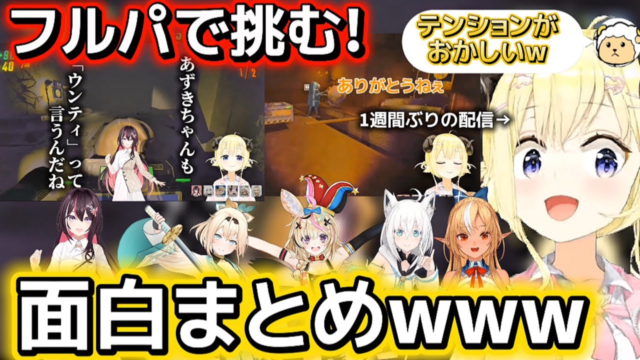 1週間ぶりの配信でテンションが上がり爆笑シーンを連発したわためまとめ【ホロライブ切り抜き/角巻わため/白上フブキ/尾丸ポルカ/AZKi/風真いろは】
