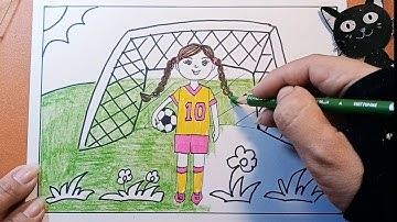 Vẽ tranh ƯỚC MƠ CỦA EM | Ước Mơ làm Nữ Cầu Thủ Bóng Đá | Vẽ tranh cuộc sống quanh em | KC art 3