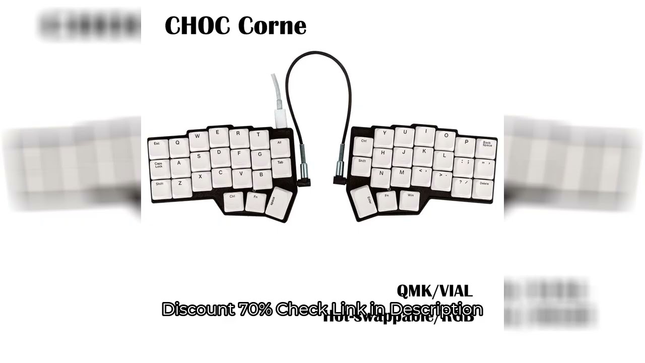 CHOC Corne Low Profile Split Mechanical Keyboard Wired Hot-swap Kaih Chocalate V1/V2 Switch Wired RG