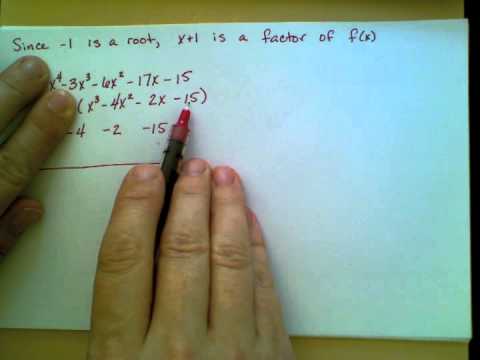 Finding all roots of a polynomial function - YouTube