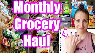 MONTHLY SAM'S CLUB HAUL | 4 STORE STOCK UP | NICOLE BURGESS GROCERY HAUL