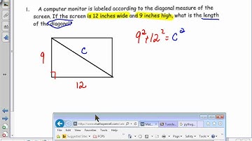 Math 8   Pythagorean Theorem Word Problems