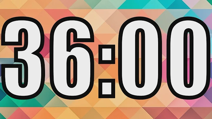 36 minute timer with Colorful background. 36 minute countdown with alarm sound at the end