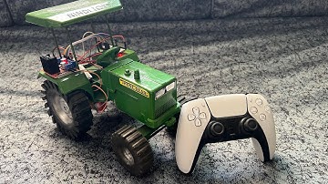 Full demo - PS5 Controlled Tractor | DIY  #ps5 #hashincludeelectronics #esp32