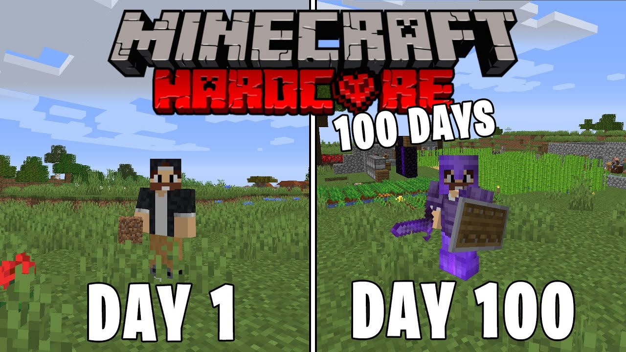 100 days minecraft. Ютуб майнкрафт 100 дней.