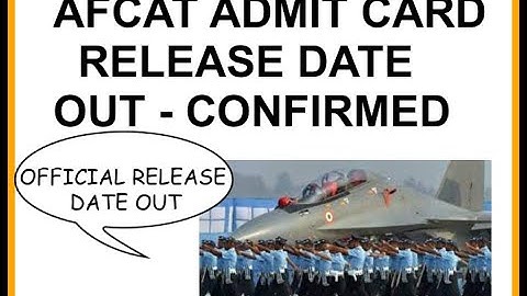 AFCAT admit card official date released afcat 2021 admit card | official afcat website notice| AFCAT
