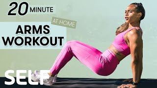 20-Minute Total Arms Workout - No Equipment With Warm Up at Home | Sweat with SELF screenshot 4