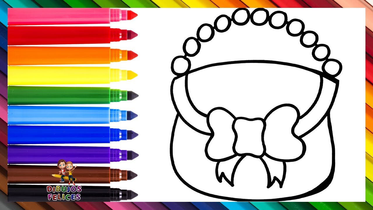 dibuja-y-colorea-un-bonito-bolso-dibujos-para-ni-os-youtube