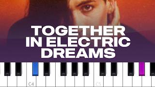 Philip Oakey - Together In Electric Dreams (piano tutorial)