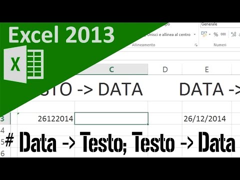 Tutorial excel #28 - Convertire testo in data e viceversa