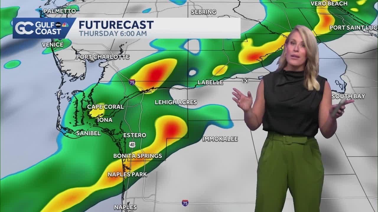 Showers during Thursday commute as strong cold front to move through Florida's Gulf Coast