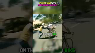 CYCLIST WINS WITH SPECTATORS BICYCLE