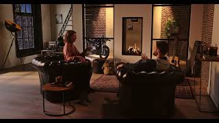 Vertical Gas Fireplace In Loft - Trimline 55Xh Tunnel