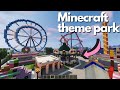 Minecraft Theme Park with Working Rides!