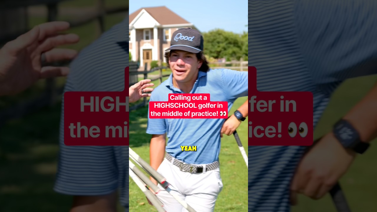 Calling out a HIGHSCHOOL golfer in the middle of practice! 👀