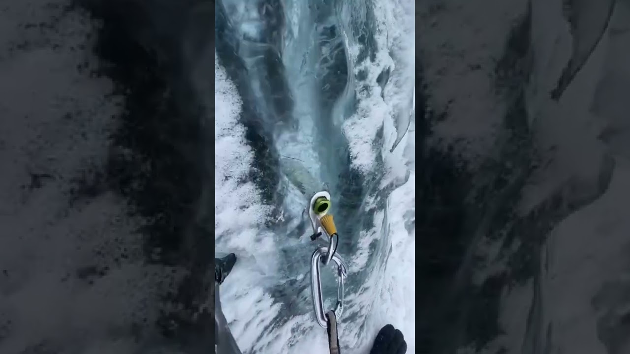 how ice climbers attach safety ropes