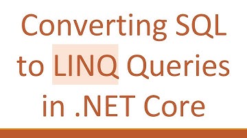 Converting SQL to LINQ Queries in .NET Core