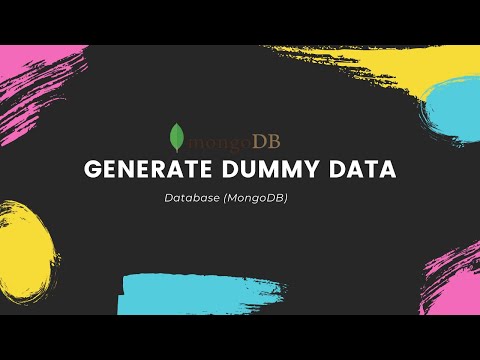 How to Generate Dummy Data ||  MongoDB (Database)
