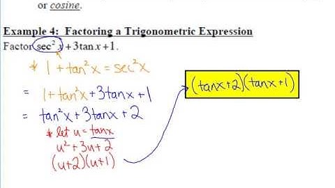 PC: 5.1 Notes: Example 5 - Simplifying a Trigonometric Expression