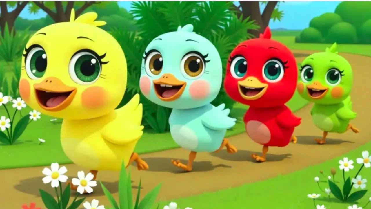 5 Little Ducks Went Out One Day 🦆🎵 | Nursery Rhymes for Kids | Sing Along