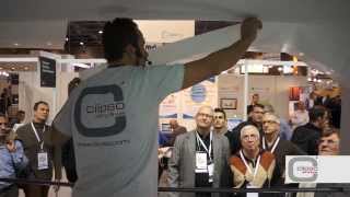 Salon BATIMAT 2013 : Plafond tendu et mur tendu CLIPSO