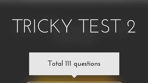Tricky test 2 answers | level 61 to 70