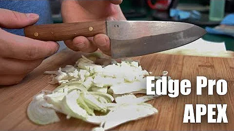 Sharpening a Santoku with the EDGE PRO APEX
