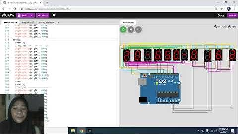 SIMULATOR SEVEN SEGMENT DISPLAY MENGGUNAKAN WOKWI