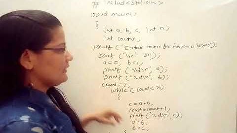 Fibonacci Series Program in Cin  Hindi  LEC 21|C Programming Tutorial in Hindi