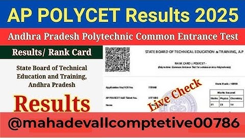How to Check AP Polycet Results 2025 AP Polycet Results 2025 Out result kab aayega #viralvideo #yt